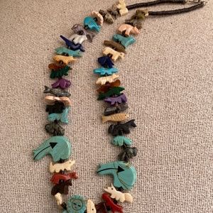 Zuni Fetish Necklace - Turquoise and other Stones and Beads